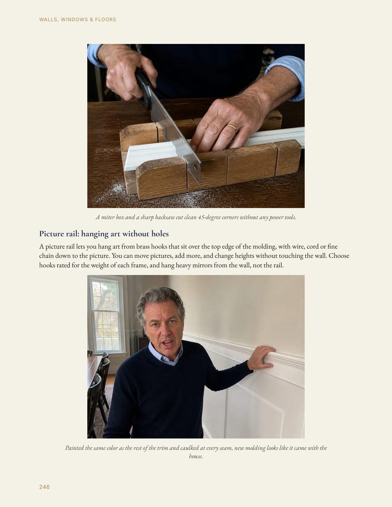 Home Manual p. 246: Hanging pictures without holes